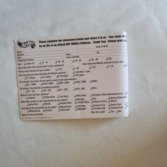 1999 Hot Wheels Crew’s Choice #26 Toy Story 2 Johnny Benson 1:24 Diecast New - Picture 13 of 14